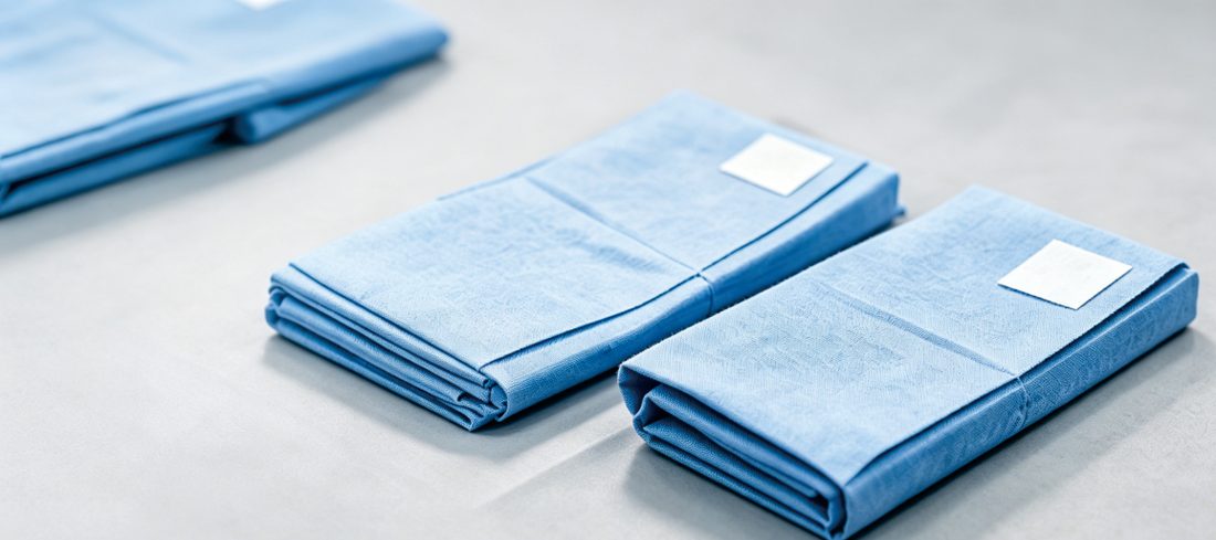 Folded sterile surgical drapes